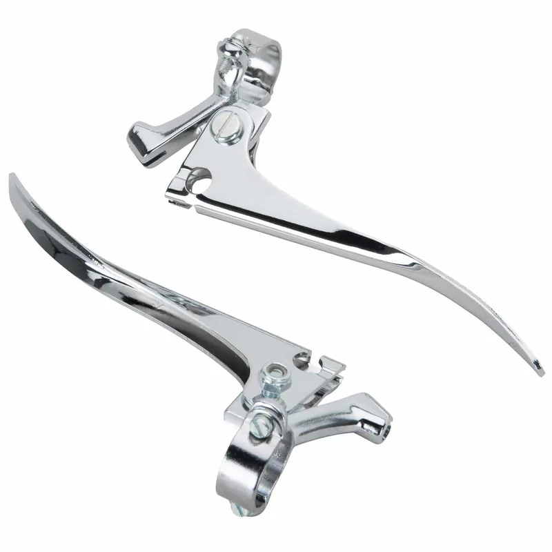 Chromed Steel Brake and Clutch Blade Levers Control Set for 1 inch Bars Editor’s Pick