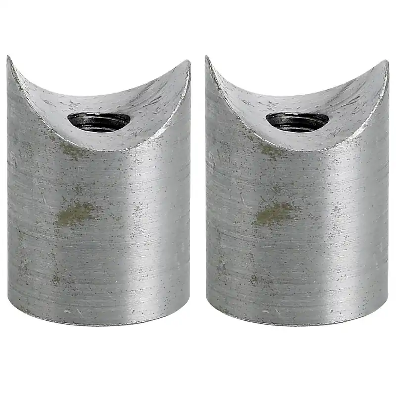 Coped Steel Bungs 1 inch Dia. 1 inch long - 3/8-16 thread - 2 pack Handmade