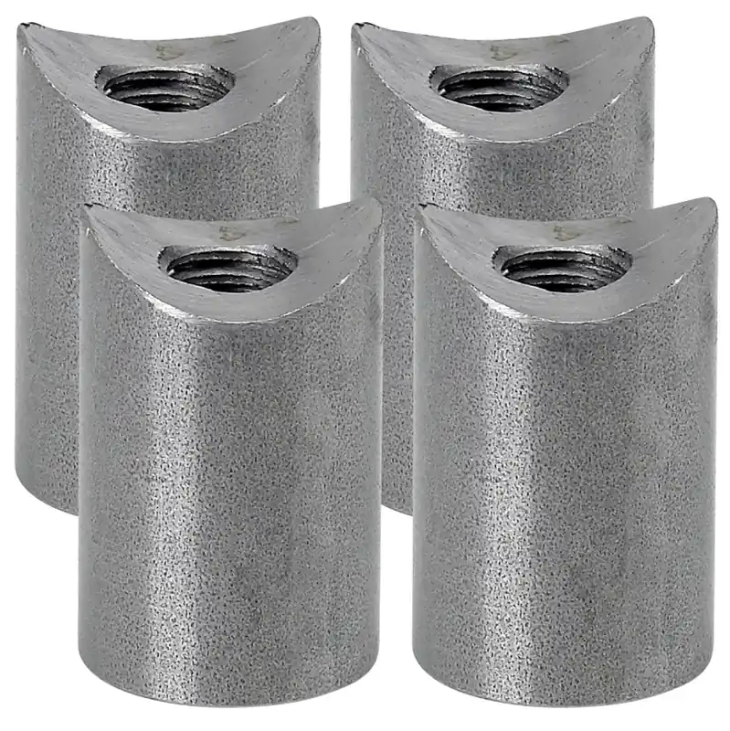 New Release Coped Steel Bungs 1 inch long - 3/8-16 thread - 4 pack