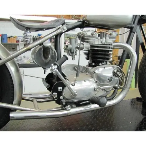 Triumph Upswept Drag Exhaust Pipes - Bare Steel Free Returns