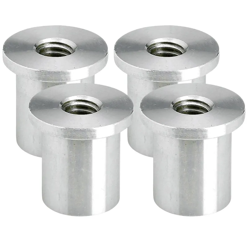 Secure Checkout Tophat Blind Threaded Aluminum Bung 3/8-16 thread - 4 pack