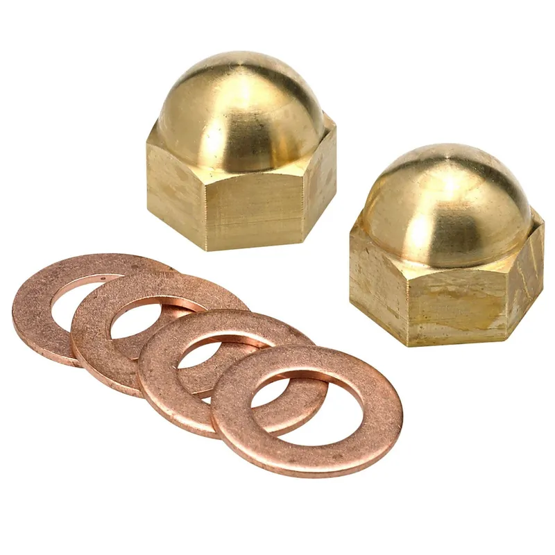 Hassle-Free Returns Triumph Oil Feed Brass Rocker Box Acorn Nuts and Copper Washers