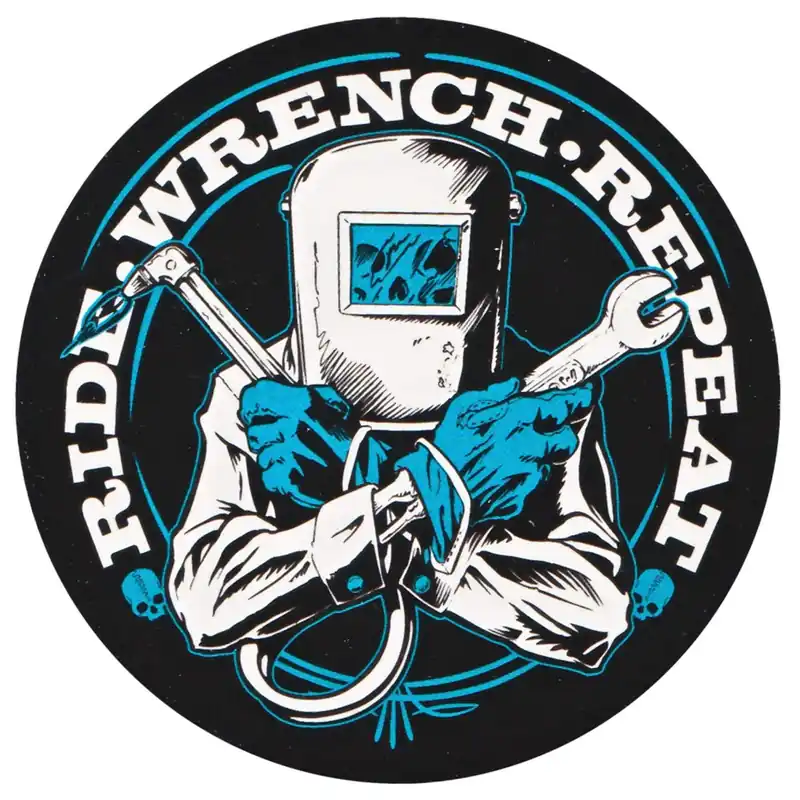 Warranty Included Ride Wrench Repeat Screen Printed Sticker