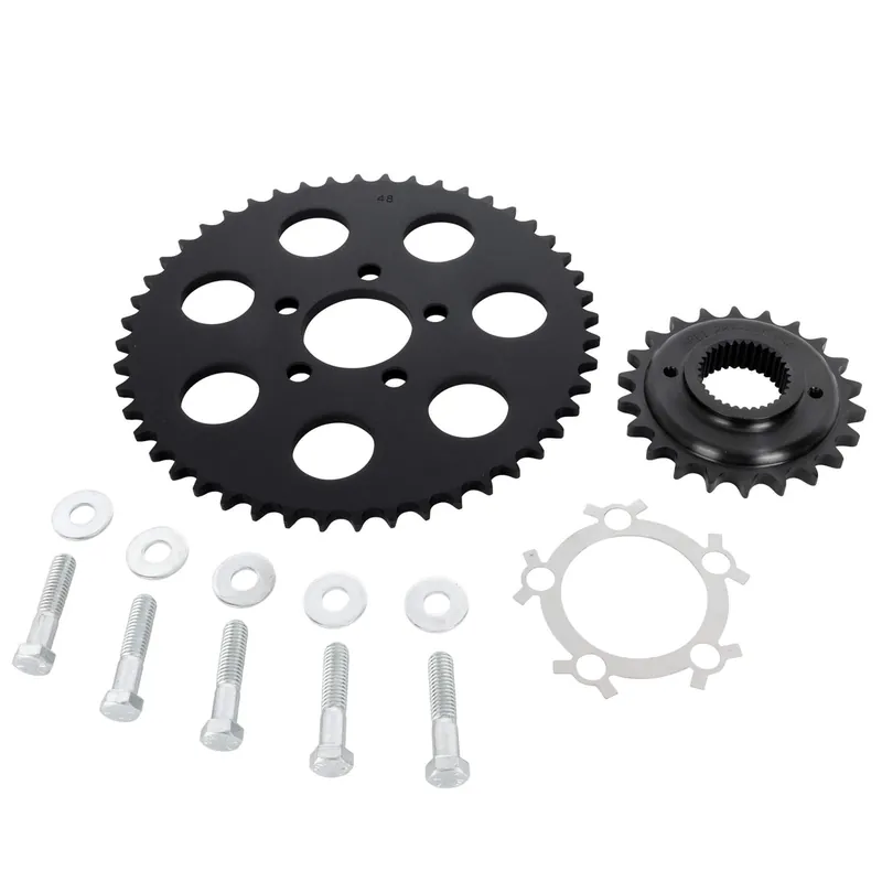 Belt to Chain Conversion Kit Harley 883 Sportster 1995-2003 - Black Sprocket Latest