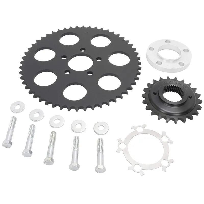 Hot Deal Belt to Chain Conversion Kit Harley 1200 Sportster 2004 & up - Black Sprocket