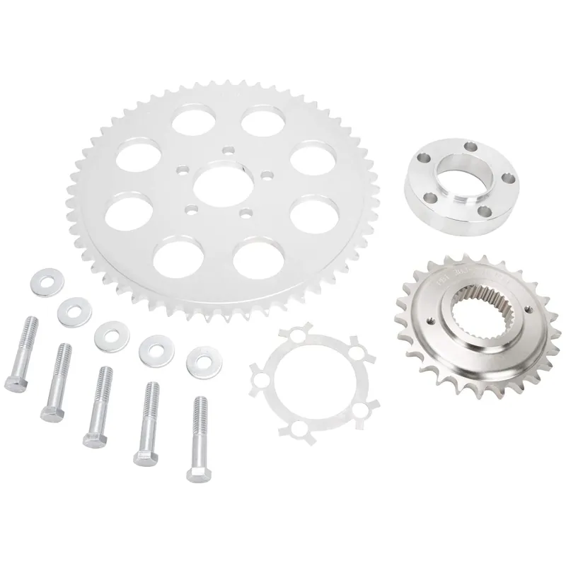 Holiday Sale Belt to Chain Conversion Kit Harley Davidson Dyna Twin Cam 2006-2017 - Silver Sprocket