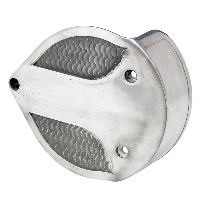 Fish Scale Air Cleaner Cover for S&S Super E/G - Semi Polished Buy Direct