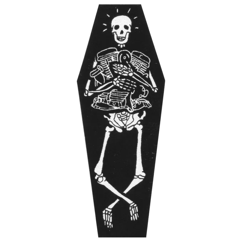 Die Stoked Coffin Sticker Instant Buy