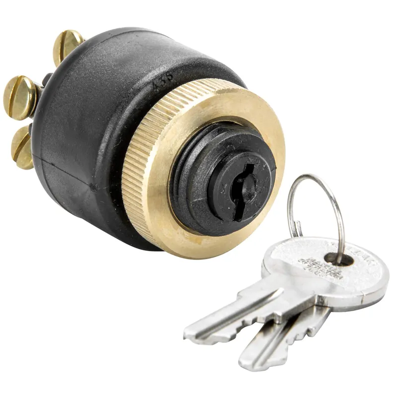 Hot Picks Weatherproof Starter Ignition Switch - Brass Bezel