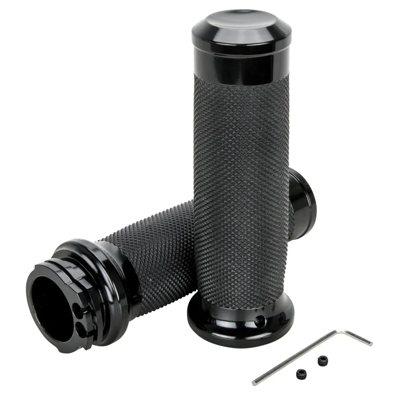 Finish Line Grips - Black Aluminum - 1 inch Worldwide Shipping