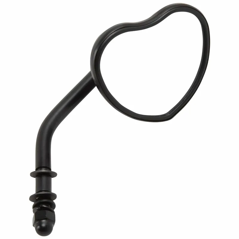 New Arrival Black Heart Motorcycle Mirror - Perch Mount - Black