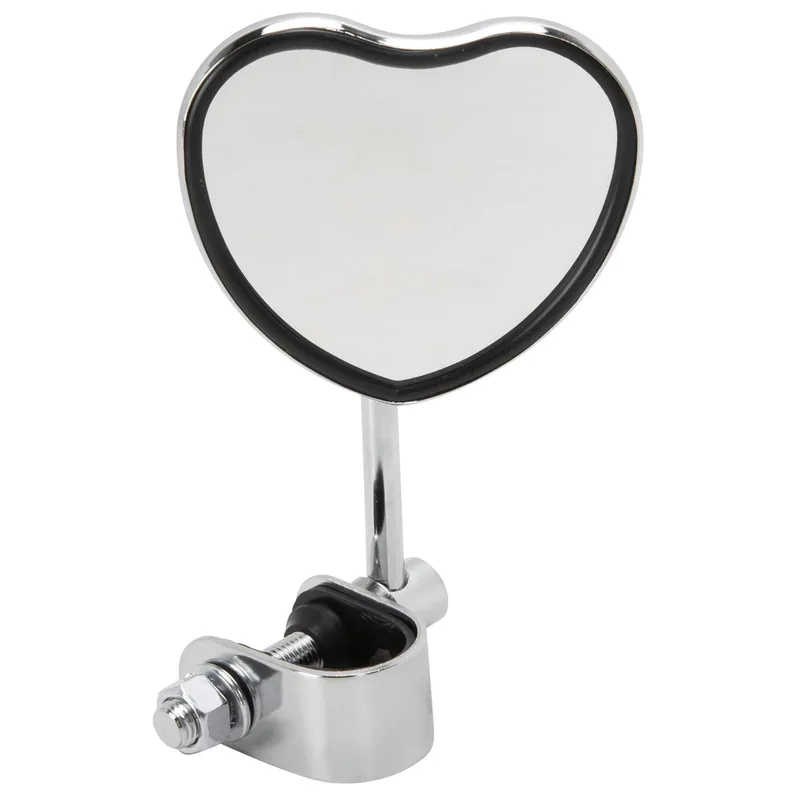 Heartthrob Motorcycle Mirror - Clamp On - Chrome Buy Direct