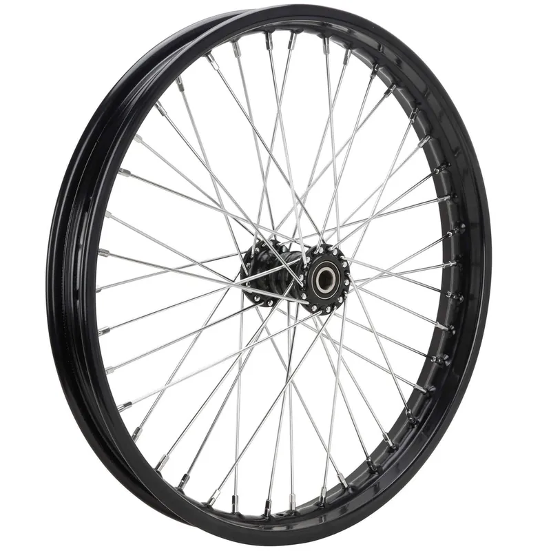 21" Front Ribbed Spool Wheel - 3/4" Bearings - Black Limited Offer