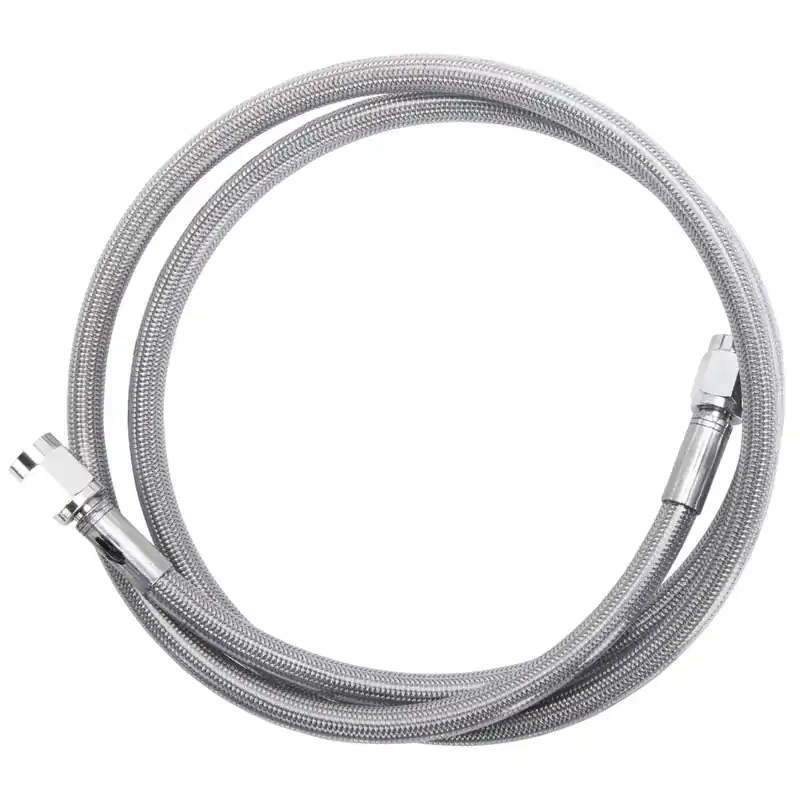 Universal Braided Stainless Brake Line - 17" - Clear Coated Handmade