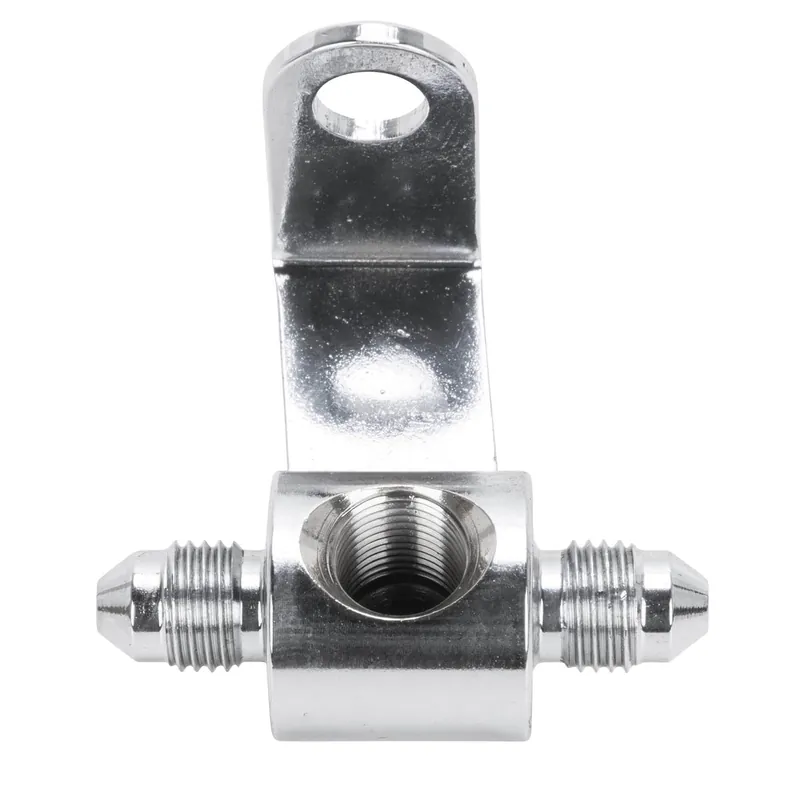 1/8 inch NPT Universal Rear Junction Block with Brake Light Switch Mount - Chrome Best Choice