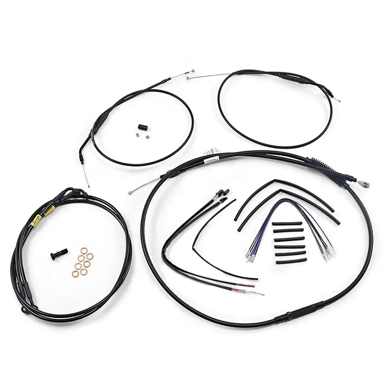 Place Order Complete Handlebar Cable/Brake Line Kit for 12" T-Bar Handlebars 12-17 FXDF 14-17 FXDL w/o ABS