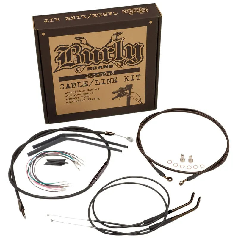 Complete Handlebar Cable/Brake Line Kit for 12" T-Bar Handlebars 07-11 FXD w/o ABS Seasonal Sale