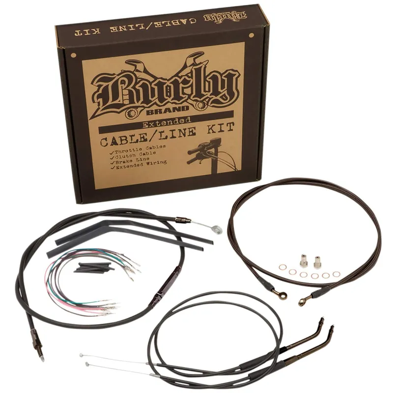 Complete Handlebar Cable/Brake Line Kit for 14" T-Bar Handlebars 07-11 FXD w/o ABS Special Offer