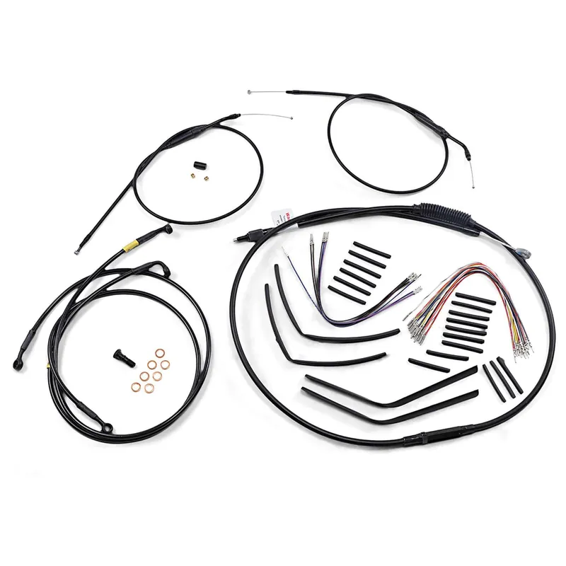Holiday Sale Complete Handlebar Cable/Brake Line Kit for 12" T-Bar Handlebars 99-00 FXDL/FXDS 99-05 FXDX 01-03 FXDXT