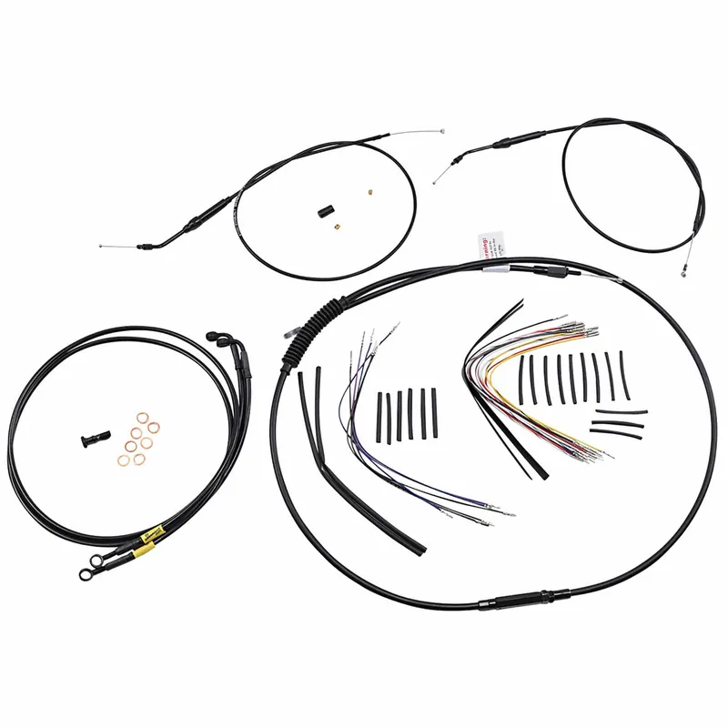 Complete Handlebar Cable/Brake Line Kit for 14" T-Bar Handlebars 99-00 FXDL/FXDS 99-05 FXDX 01-03 FXDXT Free Returns