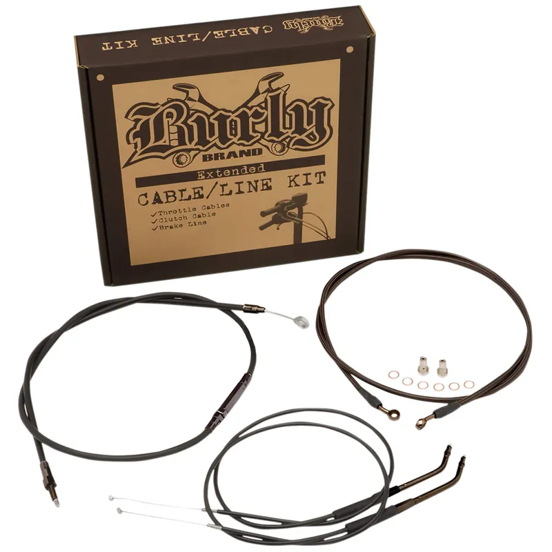 Complete Handlebar Cable/Brake Line Kit for 10" T-Bar Handlebars 04-06 XL Single Disc Order Now