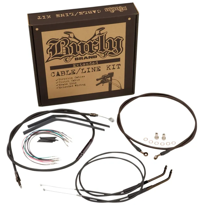 Last Chance Complete Handlebar Cable/Brake Line Kit for 14" T-Bar Handlebars 04-06 XL Single Disc