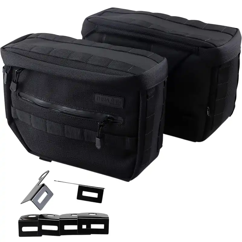 Luxury Thrashin Supply Essential Saddlebags - Black