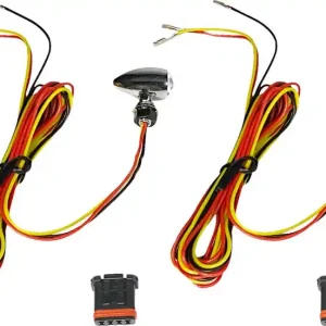 Order Now Custom Dynamics - 20403477 - Micro Bullet Turn Signals - LED - Amber/Red- Chrome