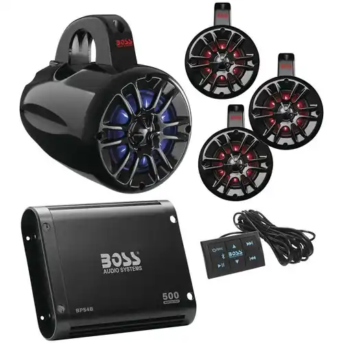Shop Now Boss Audio Universal UTV Bluetooth Remote Controlled RGB Audio Kit