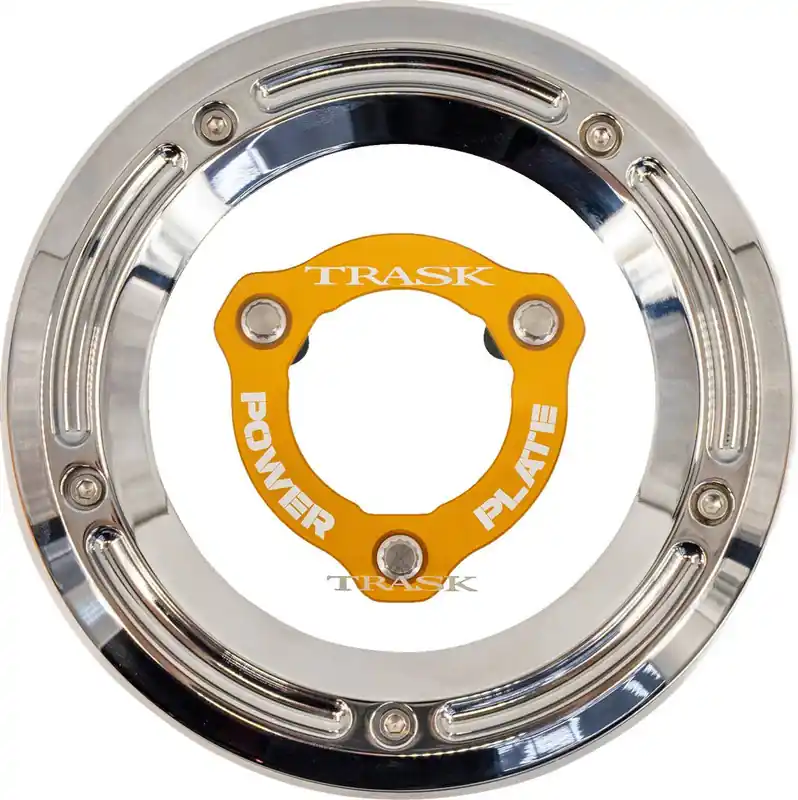 Trask - 11070767 - Derby Cover with Power Plate - Chrome/Gold - Kit - '17-'25 Harley-Davidson Final Sale