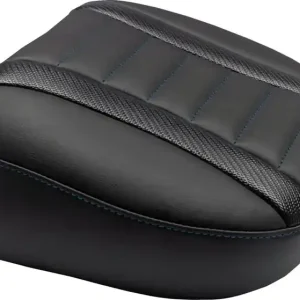 Latest Mustang - 08012165 - Deluxe Touring Passenger Seat - Sky Blue Stitch - FLT/FLH '23-'25