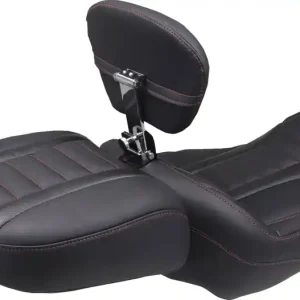 Limited Time Mustang - 08012124 - Deluxe Passenger Seat - Wide - Dark Cherry Stitch - FLT/FLH '23-'25