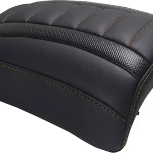 Wholesale Mustang - 08012116 - Padded Passenger Seat Cowl - Deluxe - Mandarin Orange Stitch - FLT/FLH '23-'25