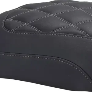 Mustang - 08012112 - Padded Passenger Seat Cowl - Double Diamond - Gunmetal Stitch - FLT/FLH '23-'25 Free Shipping