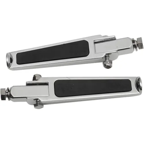 Drag Specialties Universal Mount Footpegs with Rubber Inlay Worldwide Shipping