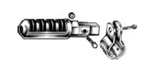 Emgo Buffalo Heavy Duty Clamp-On Footpegs Authentic