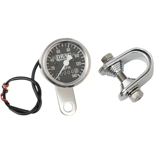 Drag Specialties Mini Mechanical Speedometer with LED Illumination Trusted Brand
