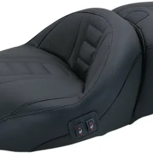 In Demand Mustang - Heated Deluxe Touring Seat fits '08-'21 FLHR/​FLHX/​FLTR/​FLHT, '09-'21 FLHTCUTG, '10-'11 FLHXXX Models