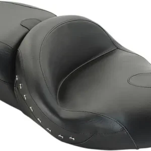 Exclusive Mustang - Backrest Receptacle Summit Studded Black Seat fits '14-'21 FLHT/​FLHX/​FLHR, '15-'21 FLTRX, '09-'21 FLHTCUTG, '10-'11 FLHXXX Models