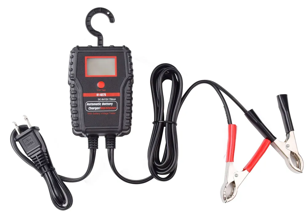 Free Shipping Wolftech Battery Charger/Maintainer/Tester with LCD Display