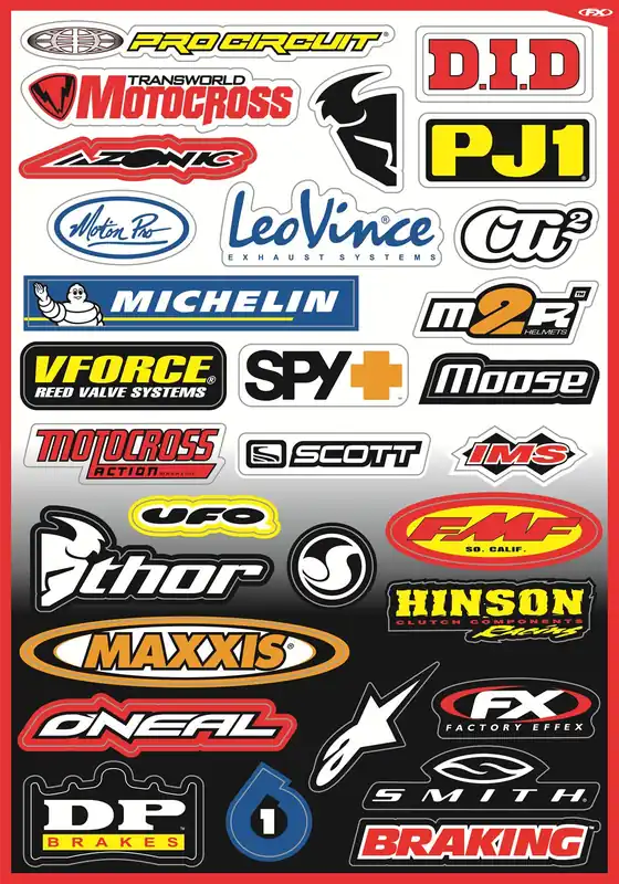 Factory Effex Sponsor Kit B Sticker Sheet Best Choice