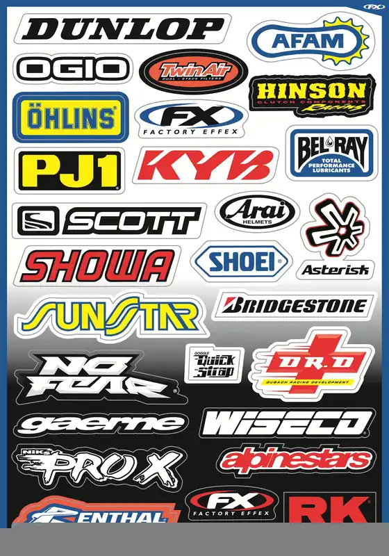 Money Back Guarantee Factory Effex Sponsor Kit A Sticker Sheet