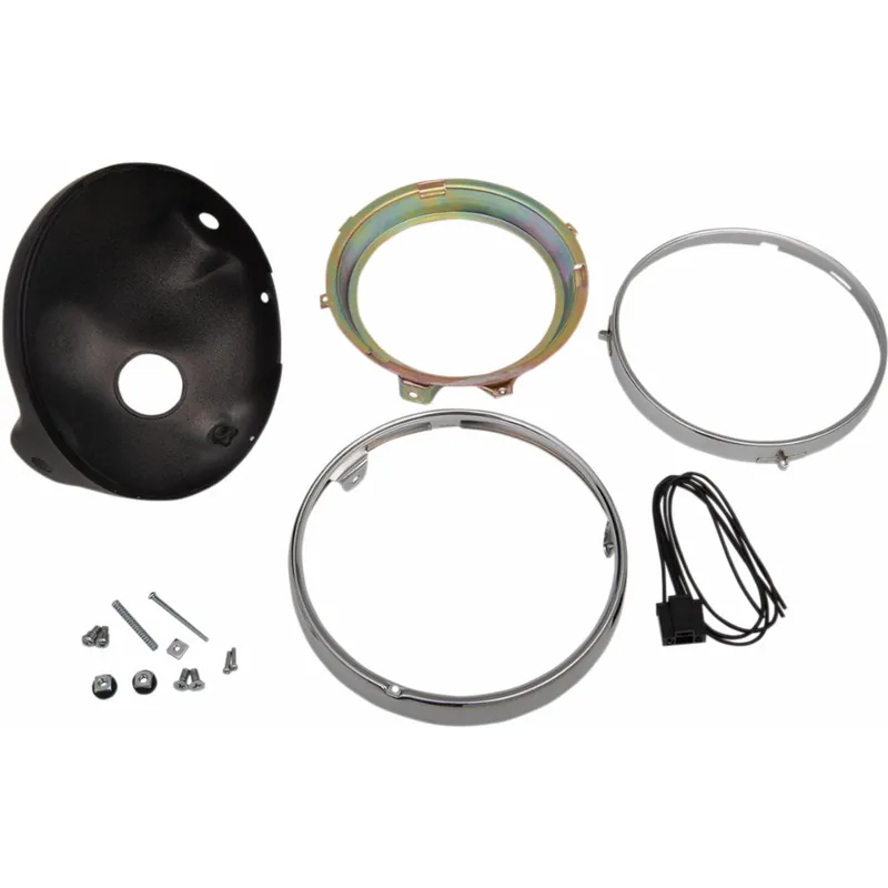 EMGO 7" Side-Mount Motorcycle Headlight Shell Handmade