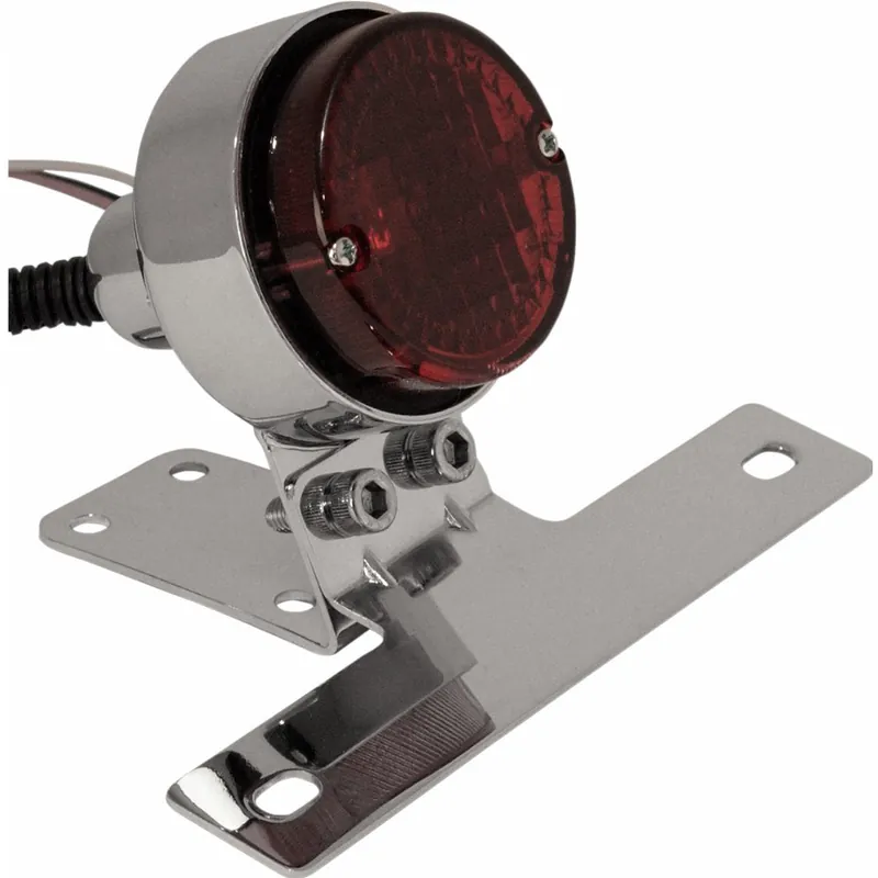 Fresh Stock EMGO Classic 2.25" Motorcycle Taillight w/ License Plate Mount