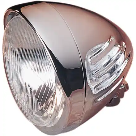Drag Specialties     Custom Springer Style Headlight With Visor And Grooves Deal
