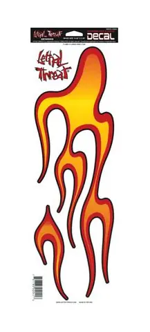 Lethal Threat Large Flame Left Decal High Quality